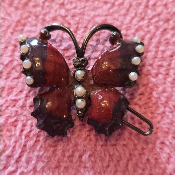Vintage Gerard Yosca Signed Butterfly Hair Clip